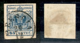 ANTICHI STATI - LOMBARDO VENETO - 1856 - 45 Cent (22) Usato (100) - Sonstige & Ohne Zuordnung