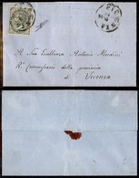 ANTICHI STATI - LOMBARDO VENETO - Vicenza (P.ti 5++) - 5 Cent (L16 - Regno) Su Lettera Per Città Del 29.8.66 - Sorani - Autres & Non Classés