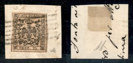 ANTICHI STATI - MODENA - 1852 - 25 Cent (4) Usato Su Frammento - Diena (90) - Autres & Non Classés