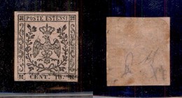 ANTICHI STATI - MODENA - 1852 - 10 Cent (9) Usato - Preciso In Basso - Diena (600) - Andere & Zonder Classificatie