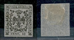 ANTICHI STATI - MODENA - 1857 - Segnatasse Giornali - 10 Cent (4) - Gomma Originale (120) - Autres & Non Classés