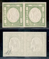 ANTICHI STATI - NAPOLI - 1861 - Mezzo Tornese (177) - Coppia Orizzontale - Gomma Integra (120+) - Autres & Non Classés