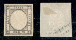 ANTICHI STATI - NAPOLI - 1861 - Prove - 1 Grano Nero - Stampa Speculare - Effigie Postuma - Senza Gomma - Autres & Non Classés