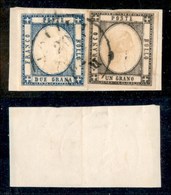 ANTICHI STATI - NAPOLI - 1861 - 1 Grano (19a) + 2 Grana (20d) Usati Su Frammento - Sonstige & Ohne Zuordnung