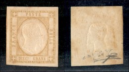 ANTICHI STATI - NAPOLI - 1861 - 10 Grana (22a - Giallo Ocra) - Gomma Originale - Lievi Ingiallimenti - Raybaudi + Bottac - Otros & Sin Clasificación