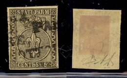 ANTICHI STATI - PARMA - 1852 - 5 Cent (1a - Giallo) Usato (300) - Sonstige & Ohne Zuordnung