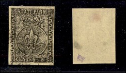 ANTICHI STATI - PARMA - 1852 - 5 Cent (1b - Verdino) Usato - Senza Filetto Verticale Sinistro - Non Catalogato - Cert. A - Andere & Zonder Classificatie