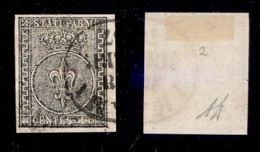 ANTICHI STATI - PARMA - 1852 - 10 Cent (2) Usato - Angolo Di Foglio - Diena (300+) - Other & Unclassified