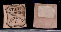 ANTICHI STATI - PARMA - 1857 - Segnatasse - 6 Cent (1) Usato - Difetti - Da Esaminare - Autres & Non Classés