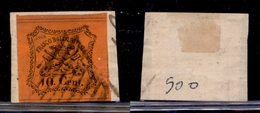 ANTICHI STATI - PONTIFICIO - 1867 - 10 Cent (17) Usato Su Frammento (240) - Other & Unclassified