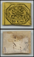 ANTICHI STATI - PONTIFICIO - 1867 - 40 Cent (19a) Usato Senza Punto Dopo La Cifra - Diena (375) - Autres & Non Classés