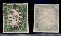 ANTICHI STATI - SARDEGNA - 1862 - 5 Cent (13D - Varietà) Usato - Decalco Della Cornice - Non Catalogato - Autres & Non Classés