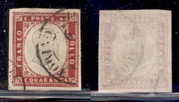 ANTICHI STATI - SARDEGNA - 1862 - 40 Cent (16Eb) Usato A Torino (110) - Autres & Non Classés