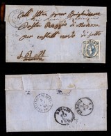ANTICHI STATI - SARDEGNA - Zoagli (P.ti 6) - 15 Cent (13 - Regno) Su Lettera Per Castelnuovo Di Sotto - Sonstige & Ohne Zuordnung