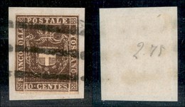 ANTICHI STATI - TOSCANA - 1860 - 10 Cent (19) Usato Su Frammento (145) - Sonstige & Ohne Zuordnung