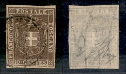 ANTICHI STATI - TOSCANA - 1860 - 10 Cent (19e) Usato - Oliva + Diena (120+) - Autres & Non Classés