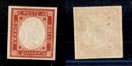 REGNO D'ITALIA - POSTA ORDINARIA - 1861 - Non Emessi - 40 Cent (4) - Gomma Integra (180) - Autres & Non Classés