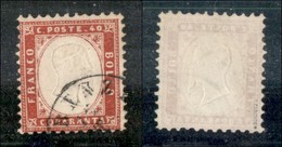 REGNO D'ITALIA - POSTA ORDINARIA - 1862 - 40 Cent (3) - Usato A Firenze (350) - Autres & Non Classés