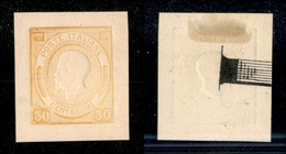 REGNO D'ITALIA - POSTA ORDINARIA - 1863 - Saggi - Grazioli - 30 Cent Giallo (Unificato 24) Nuovo Senza Gomma (240) - Otros & Sin Clasificación