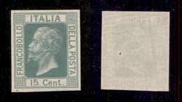 REGNO D'ITALIA - POSTA ORDINARIA - 1864 - Saggi - 15 Cent Verde (Bolaffi P21g - Unificato S18C) - Gomma Integra (500) - Autres & Non Classés