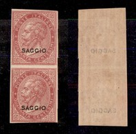 REGNO D'ITALIA - POSTA ORDINARIA - 1863 - Saggi De La Rue - 40 Cent (L20) - Coppia Non Dentellata - Gomma Integra (780+) - Autres & Non Classés