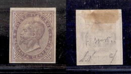 REGNO D'ITALIA - POSTA ORDINARIA - 1863 - Prove Di Colore - 60 Cent (21 - Violetto) Non Dentellato - Fondo Di Sicurezza  - Sonstige & Ohne Zuordnung