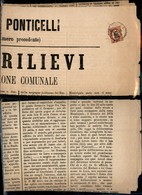 REGNO D'ITALIA - POSTA ORDINARIA - 2 Cent Su 1 Lira (33) - Soprastampa A Destra (2 Mm) - Giornale Da Napoli Del 11.5.79  - Sonstige & Ohne Zuordnung