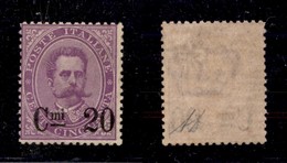 REGNO D'ITALIA - POSTA ORDINARIA - 1890 - 20 Cent Su 50 (58) - Gomma Integra - Diena (750) - Autres & Non Classés