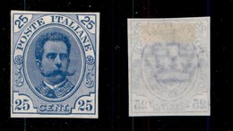 REGNO D'ITALIA - POSTA ORDINARIA - 1893 - Prova D’Archivio - 25 Cent (P62) - Sempre Senza Gomma (350) - Autres & Non Classés