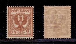 REGNO D'ITALIA - POSTA ORDINARIA - 1901 - 2 Cent Floreale (69a) Con Doppia Stampa - Gomma Integra (300) - Autres & Non Classés