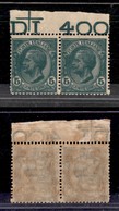REGNO D'ITALIA - POSTA ORDINARIA - 1906 - 5 Cent Leoni (81b) Con Doppia Stampa - Coppia Bordo Foglio - Gomma Integra (24 - Sonstige & Ohne Zuordnung
