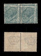 REGNO D'ITALIA - POSTA ORDINARIA - 1906 - 5 Cent Leoni (81ca) - Coppia Con Doppia Stampa A Cavallo (una Obliqua) - Gomma - Autres & Non Classés