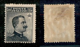 REGNO D'ITALIA - POSTA ORDINARIA - 1909 - 15 Cent Michetti (86) - Gomma Originale (400) - Sonstige & Ohne Zuordnung