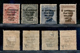 REGNO D'ITALIA - POSTA ORDINARIA - 1922 - Congresso Filatelico (123/126) - Serie Completa - Gomma Originale - Alcune Mac - Sonstige & Ohne Zuordnung