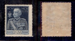 REGNO D'ITALIA - POSTA ORDINARIA - 1925 - Giubileo - 1 Lira (187d) Con Filigrana Corona (10/10) - Gomma Integra (195) - Sonstige & Ohne Zuordnung