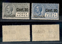 REGNO D'ITALIA - POSTA AEREA - 1927 - Soprastampati (8/9) - Serie Completa - Gomma Integra (250) - Sonstige & Ohne Zuordnung