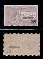 REGNO D'ITALIA - ESPRESSI - 1917 - 25 Cent Su 40 (3 - Varietà) - Soprastampa Slittata - Gomma Integra - Ottimamente Cent - Sonstige & Ohne Zuordnung