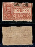 REGNO D'ITALIA - ESPRESSI - 1922 - 60 Cent Su 50 (6f) - Soprastampa Spostata In Basso (a Cavallo) - Gomma Originale (200 - Autres & Non Classés
