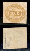 REGNO D'ITALIA - SEGNATASSE - 1863 - 10 Cent (1a - Ocra) - Gomma Originale - Diena (2.800) - Sonstige & Ohne Zuordnung