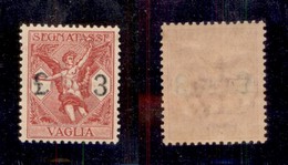 REGNO D'ITALIA - SEGNATASSE VAGLIA - 1924 - 3 Lire (6) - Gomma Integra (150) - Autres & Non Classés