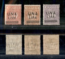 REGNO D'ITALIA - SERVIZIO COMMISSIONI - 1925 - Servizio Commissioni (4/6) - Serie Completa - Gomma Originale (260) - Autres & Non Classés