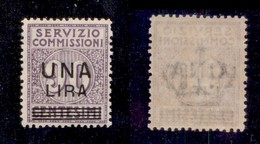 REGNO D'ITALIA - SERVIZIO COMMISSIONI - 1925 - 1 Lira Su 90 Cent (6) - Gomma Integra (325) - Sonstige & Ohne Zuordnung