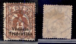 OCCUPAZIONI - TRENTINO - 1918 - 2 Cent /20aa) Usato - Soprastampa Capovolta (300) - Altri & Non Classificati