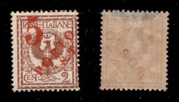 OCCUPAZIONI - BOLZANO 3 - 1919 - 5 Porto S.T. Su 2 Cent (145a) - Soprastampe Spaziate - Gomma Originale (320) - Other & Unclassified