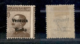 OCCUPAZIONI - VENEZIA GIULIA - 1918 - 40 Cent (25) - Dentellatura Verticale Spostata - Gomma Originale - Non Catalogato - Autres & Non Classés