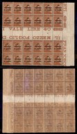 OCCUPAZIONI - TRENTO E TRIESTE - 1919 - 20 Cent Su 20 (5u) Con Soprastampe Oblique - Blocco Angolare Verticale Di 24 Con - Sonstige & Ohne Zuordnung