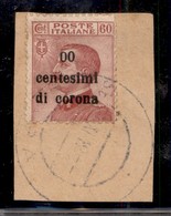 OCCUPAZIONI - TRENTO E TRIESTE - 1919 - 00 Cent Su 60 (10 L) - Su Frammento (400+) - Autres & Non Classés