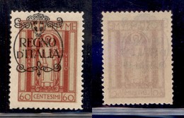 OCCUPAZIONI - FIUME - 1924 - Regno D’Italia - 60 Cent (209ka) - Soprastampa Spostata In Alto A Sinistra - Gomma Integra  - Sonstige & Ohne Zuordnung