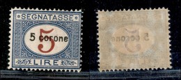 OCCUPAZIONI - DALMAZIA - 1922 - 5 Corone Su 5 Lire (4) - Gomma Integra (250) - Otros & Sin Clasificación