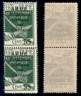 OCCUPAZIONI - ARBE - 1920 - 55 Cent Su 5 (10) - Coppia Verticale - Gomma Integra (600) - Sonstige & Ohne Zuordnung